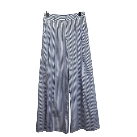 TWP Didi White and Navy Stripe Wide Leg Pants - Picture 6 of 12